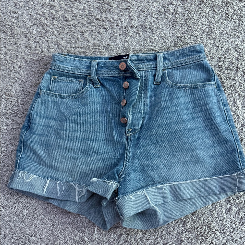 Hollister Blue Jean Shorts Classic Cut-Off Style